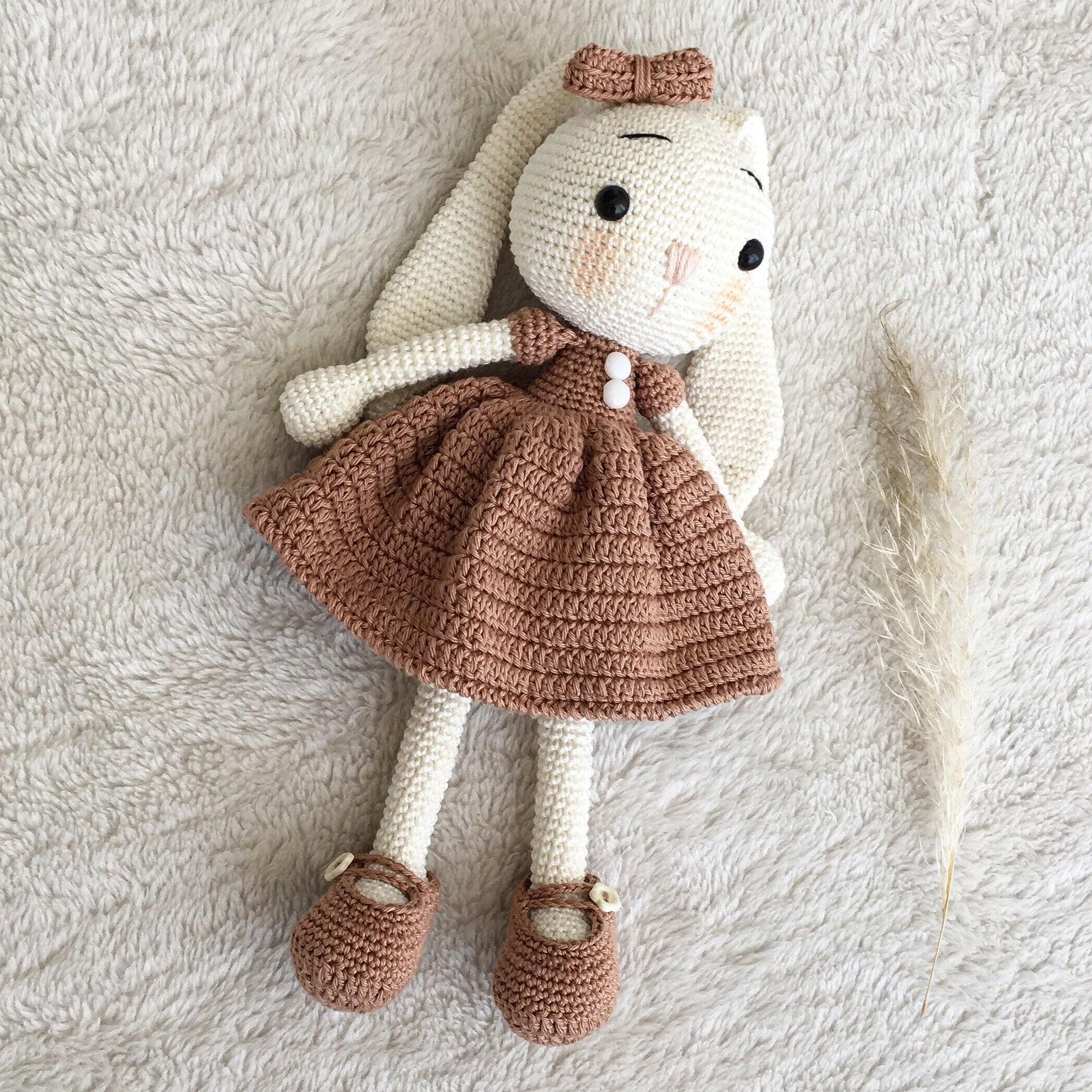 Handmade Crochet Rabbit Toy: Organic Cotton Bunny Doll
