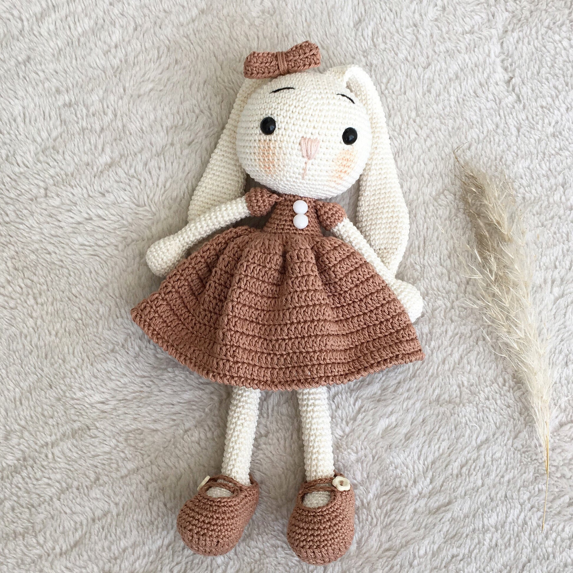 Handmade Crochet Rabbit Toy: Organic Cotton Bunny Doll
