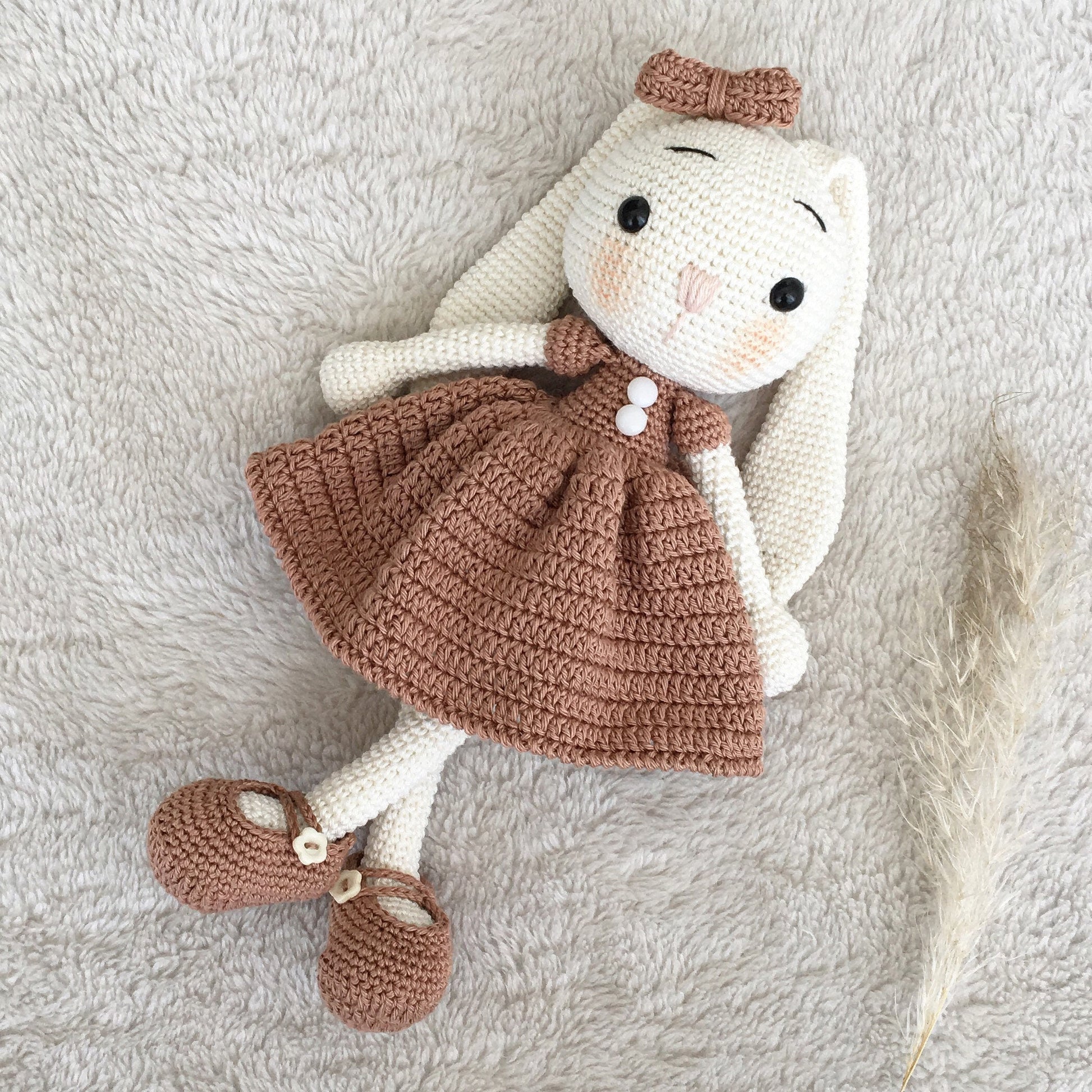 Handmade Crochet Rabbit Toy: Organic Cotton Bunny Doll
