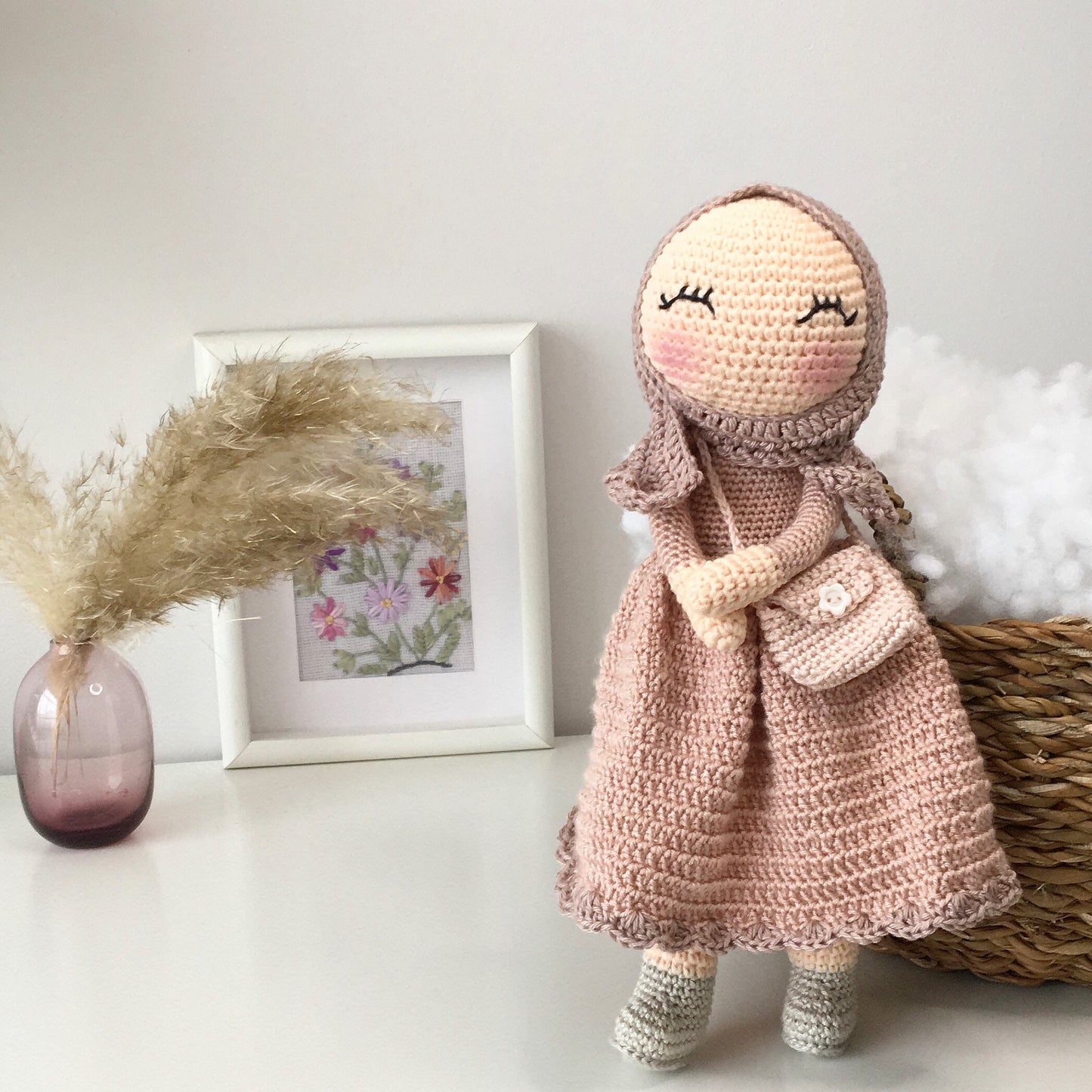 Handmade Hijab Doll: Amigurumi Muslim Gift for Eid