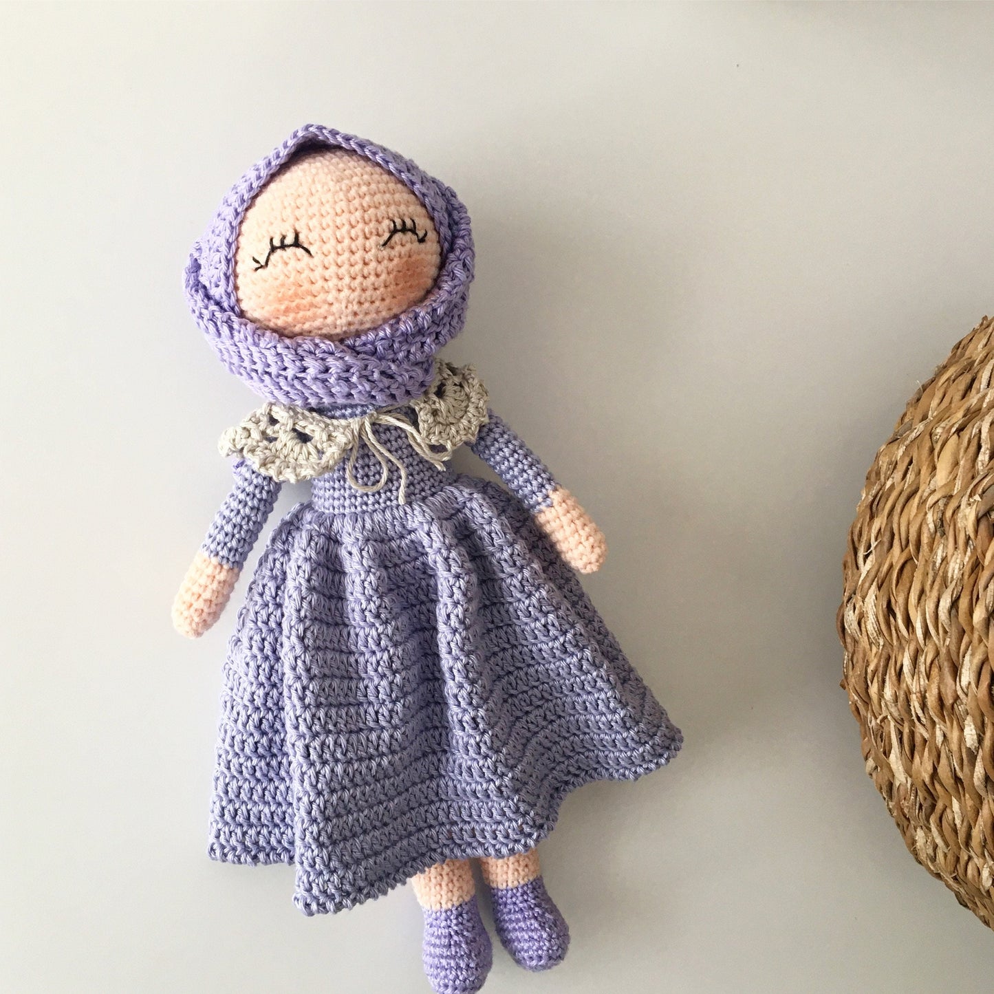 Handmade Crochet Muslim Doll: Ramadan Gift, Organic Cotton Toy