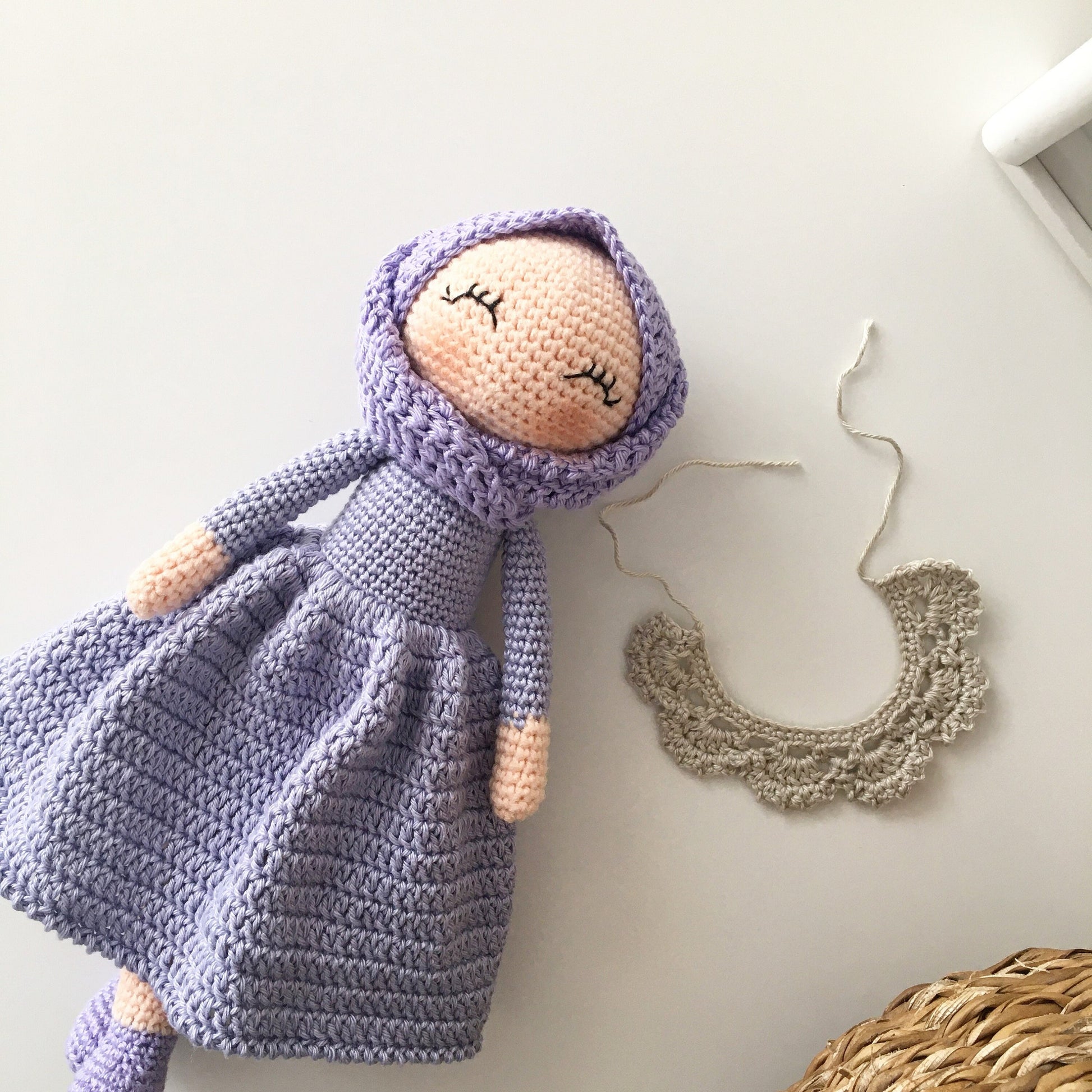Handmade Crochet Muslim Doll: Ramadan Gift, Organic Cotton Toy