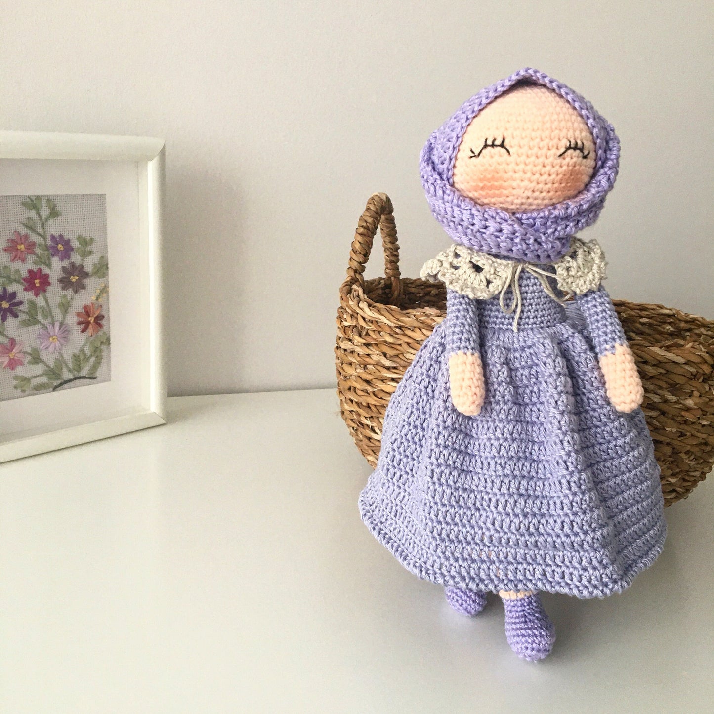 Handmade Crochet Muslim Doll: Ramadan Gift, Organic Cotton Toy