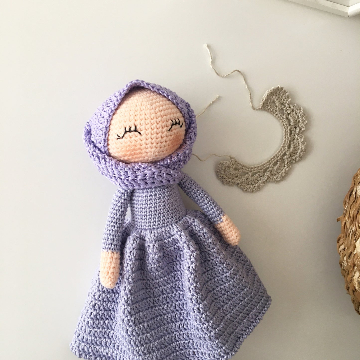 Handmade Crochet Muslim Doll: Ramadan Gift, Organic Cotton Toy