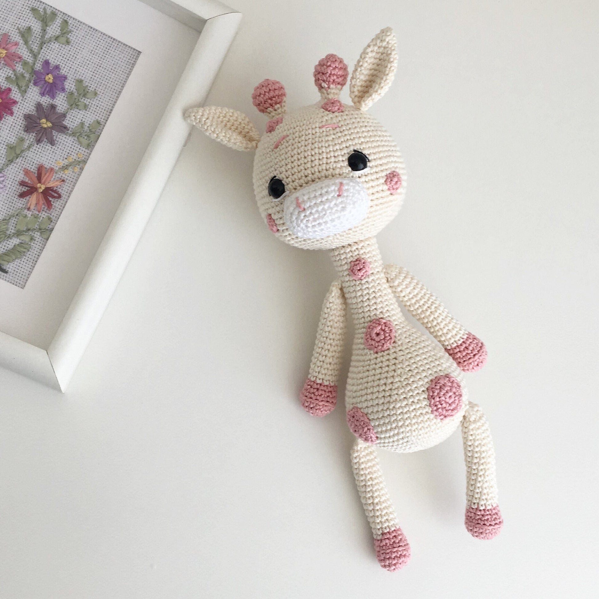 Crochet Giraffe Amigurumi Doll: Organic Cotton Newborn Gift