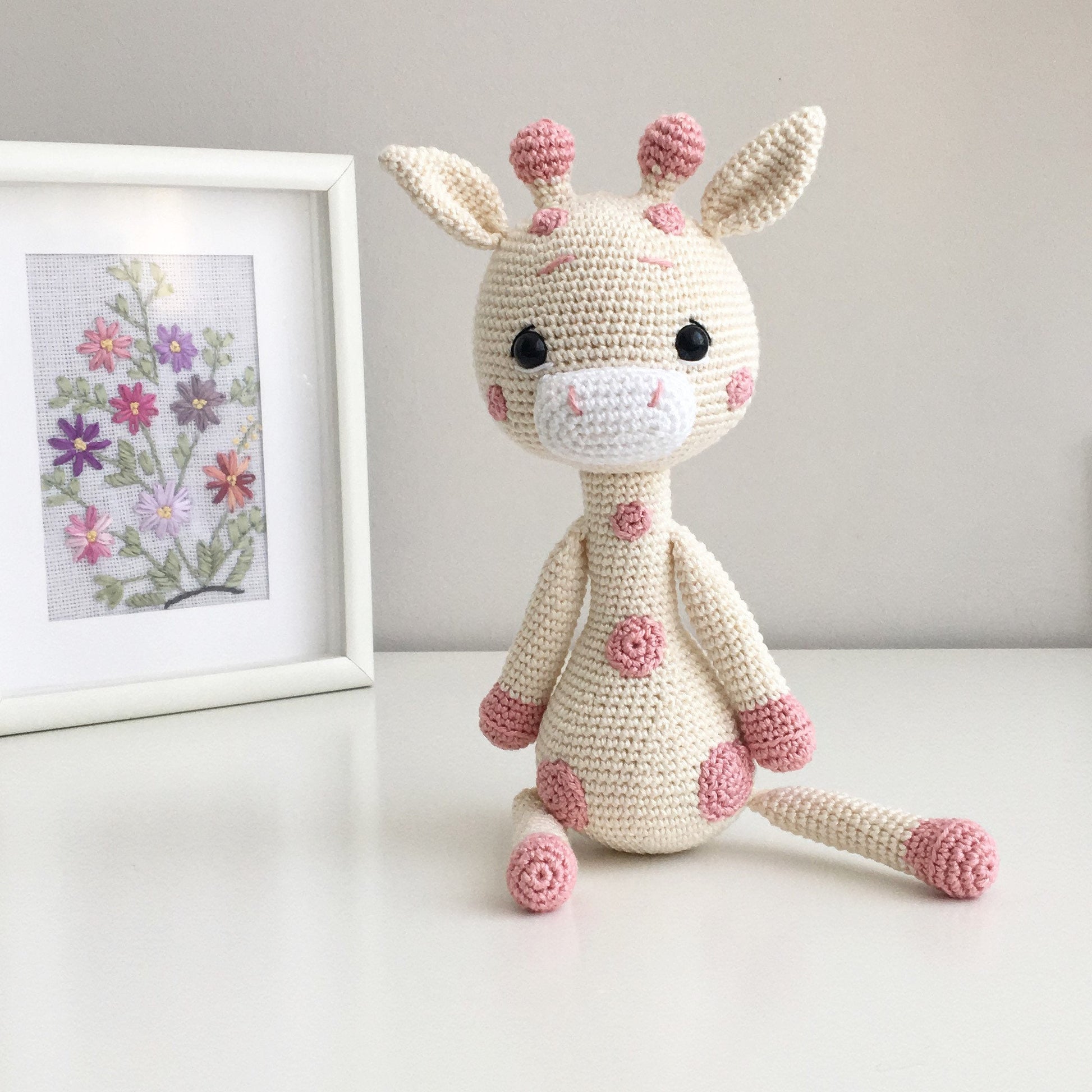 Crochet Giraffe Amigurumi Doll: Organic Cotton Newborn Gift