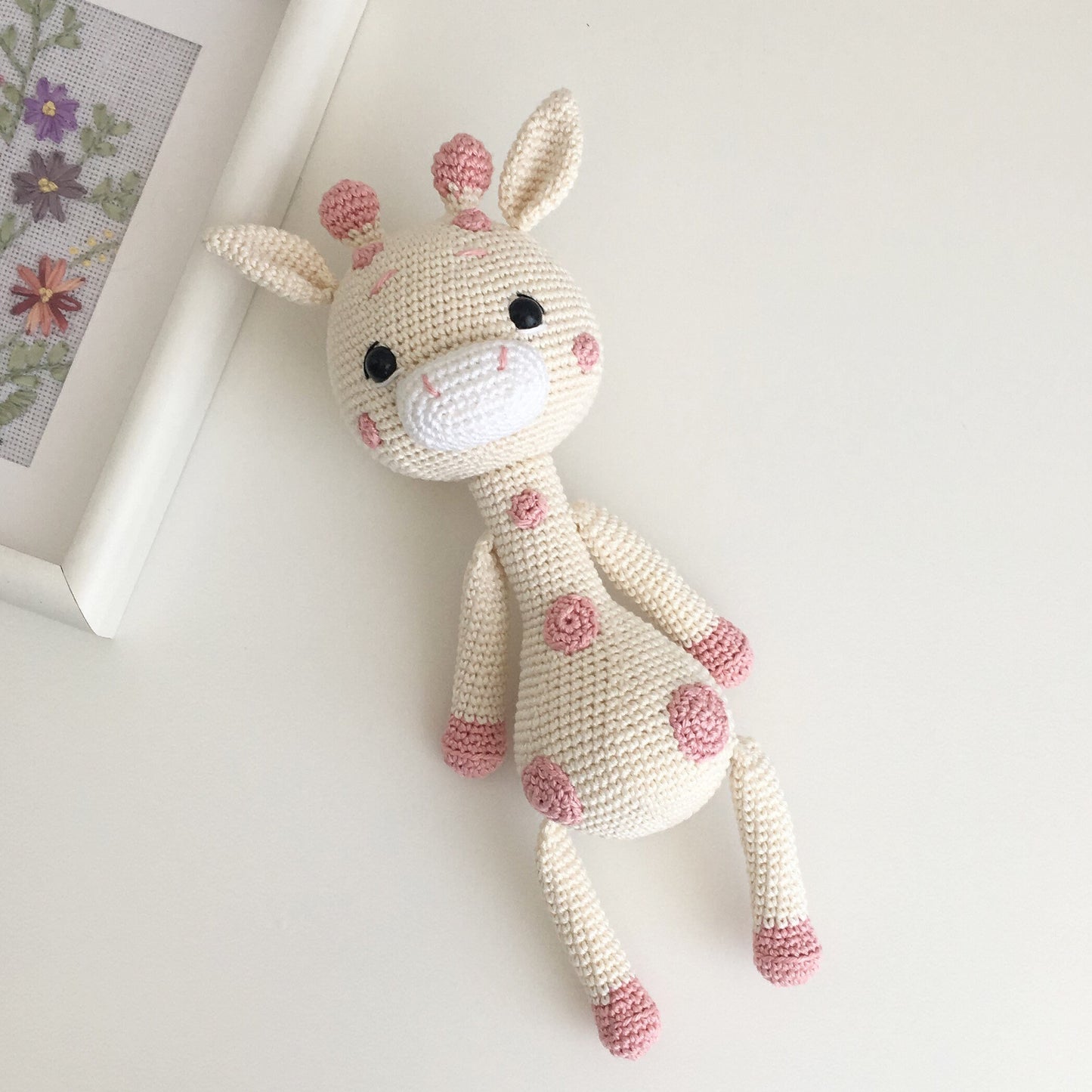 Crochet Giraffe Amigurumi Doll: Organic Cotton Newborn Gift