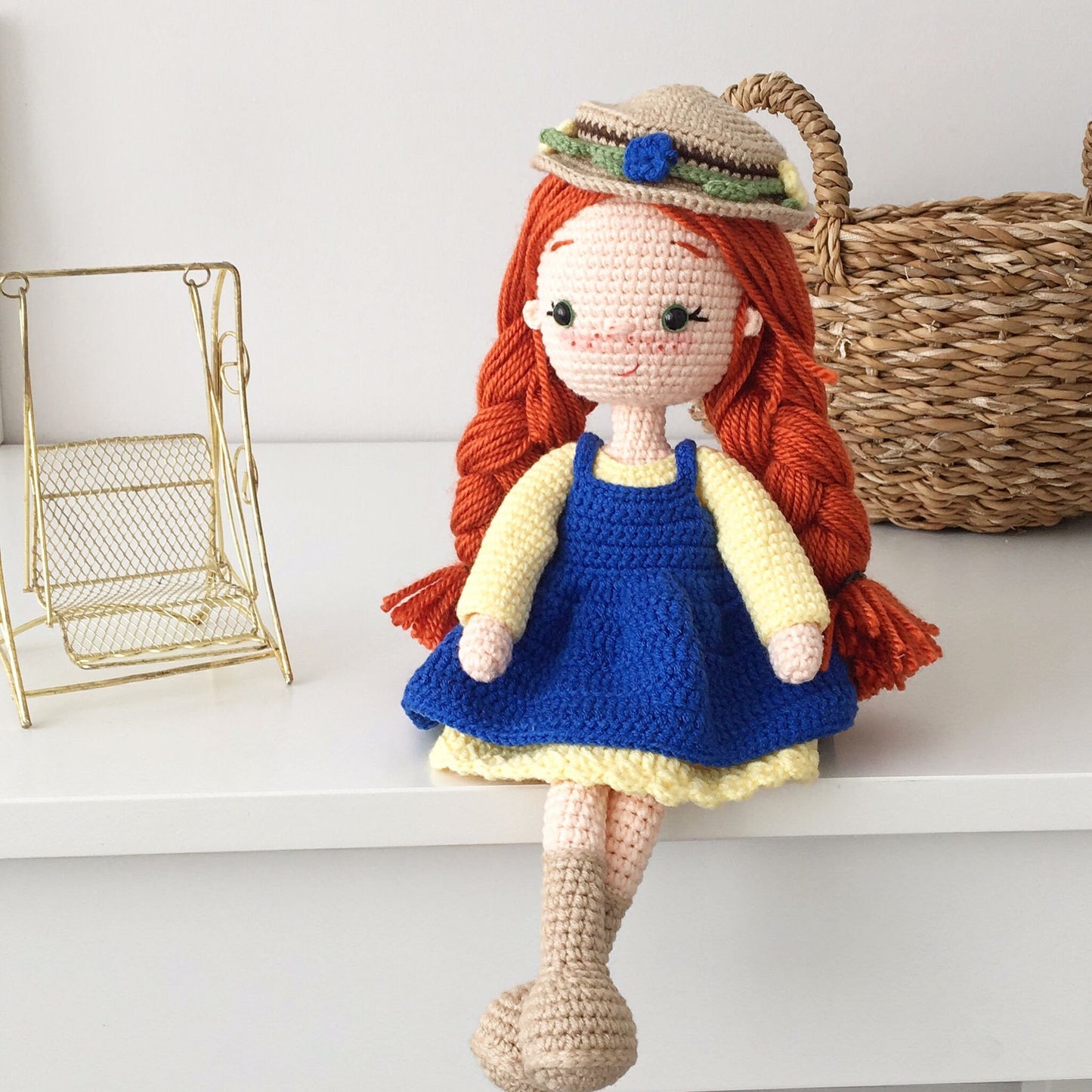 Anne Shirley Crochet Doll: Handmade Cotton Amigurumi Doll