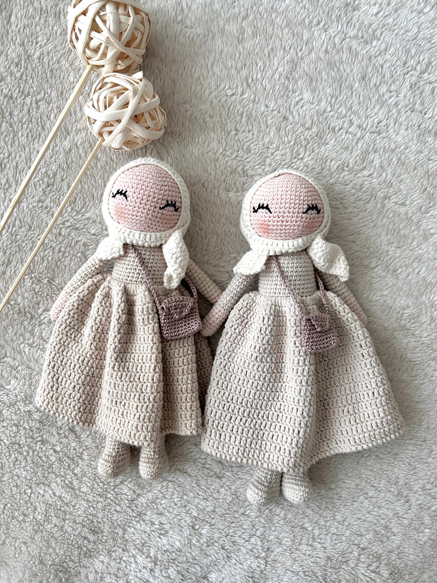 Handmade Crochet Hijab Doll: Organic Cotton Amigurumi Muslim Gift