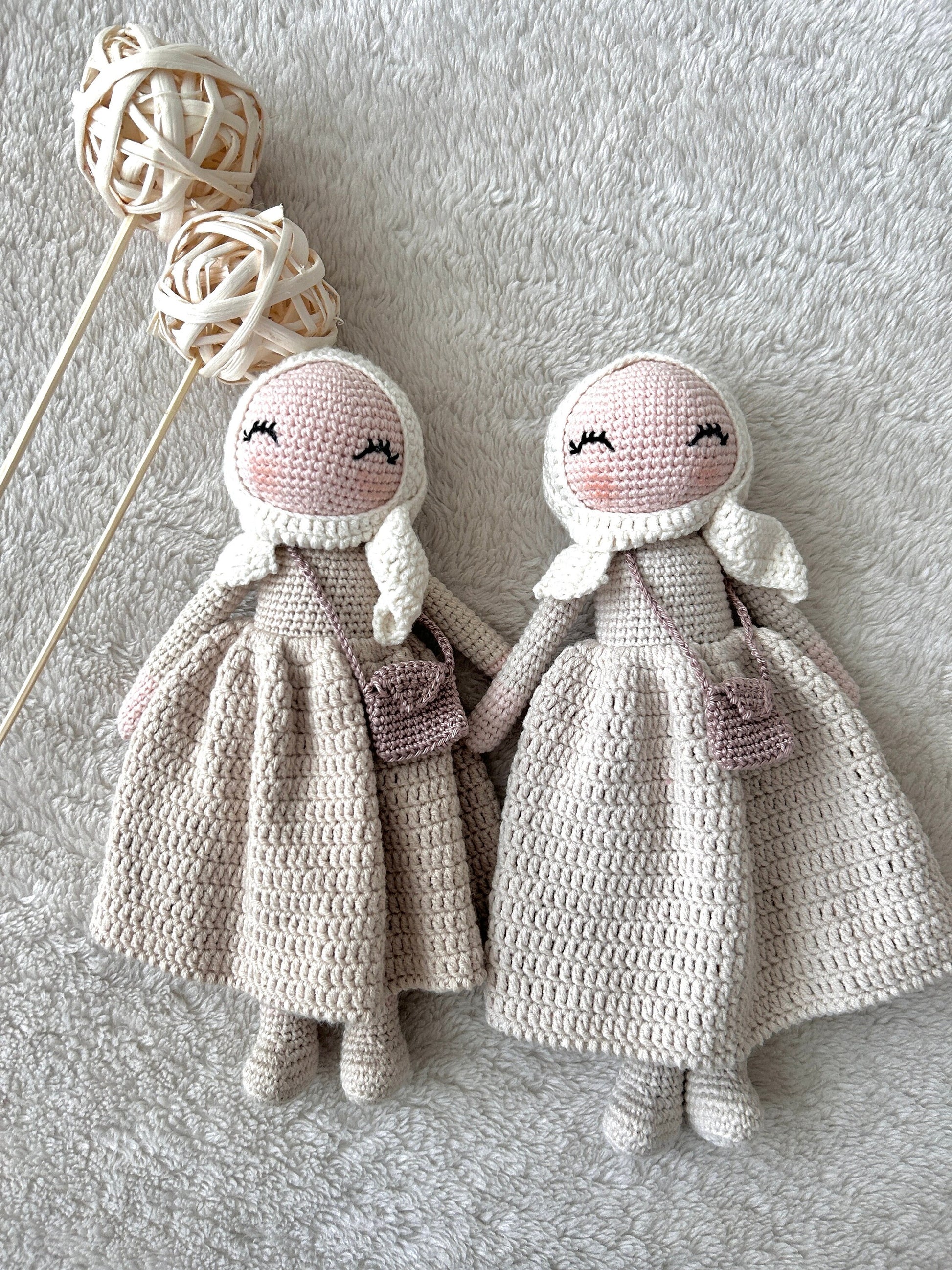 Handmade Crochet Hijab Doll: Organic Cotton Amigurumi Muslim Gift