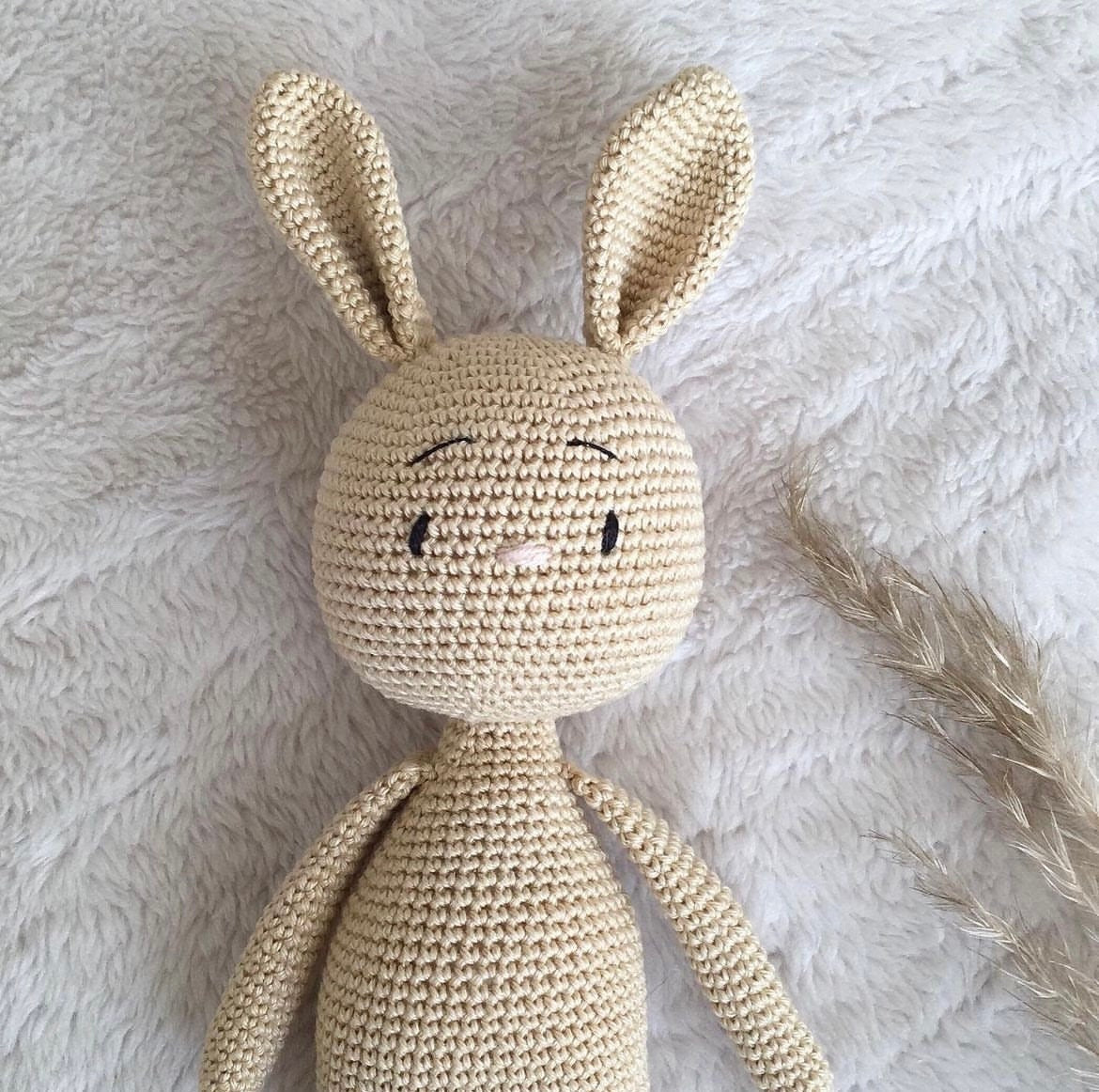 Handmade Cotton Crochet Rabbit Toy, Baby Shower Gift