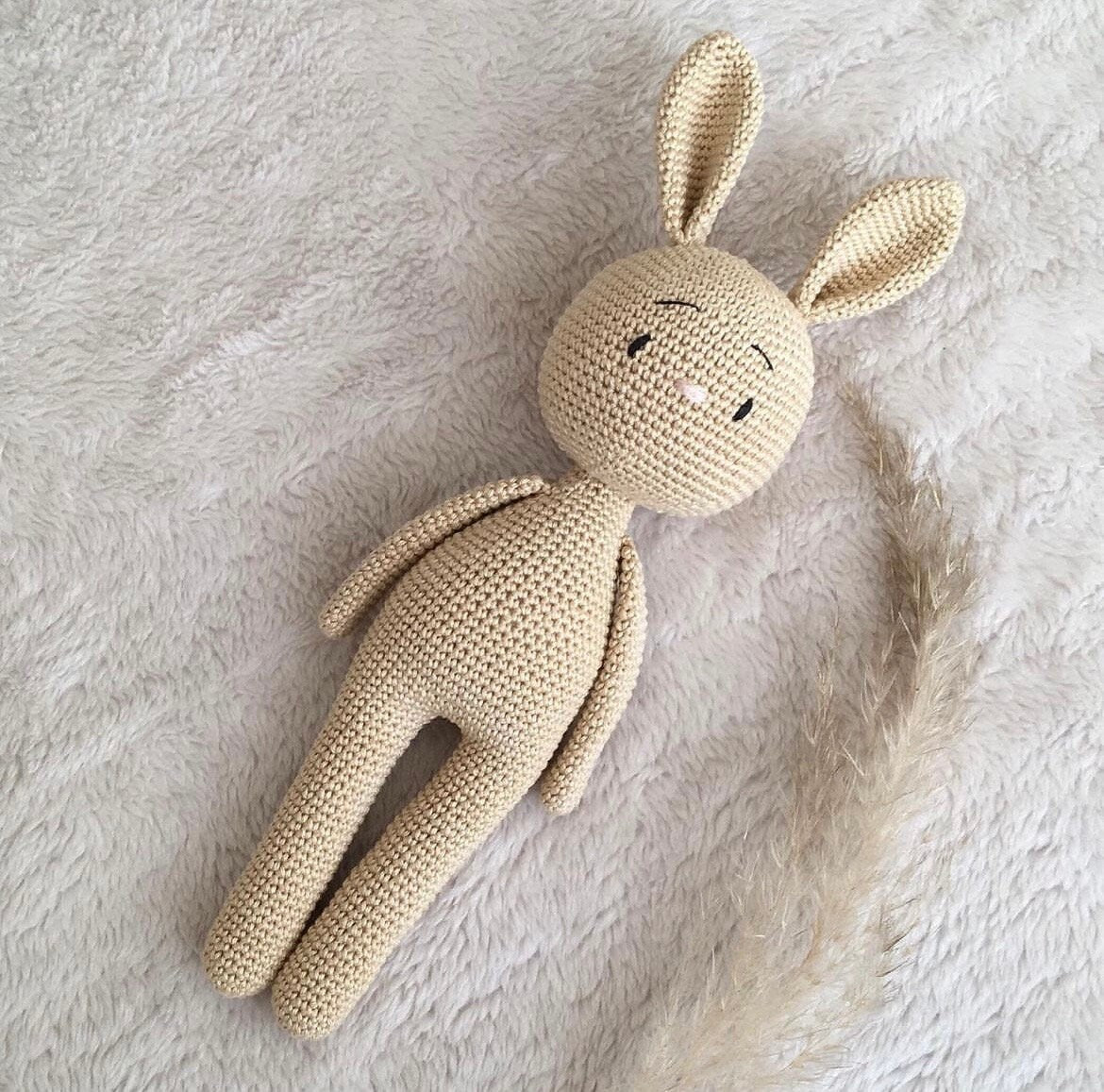 Handmade Cotton Crochet Rabbit Toy, Baby Shower Gift