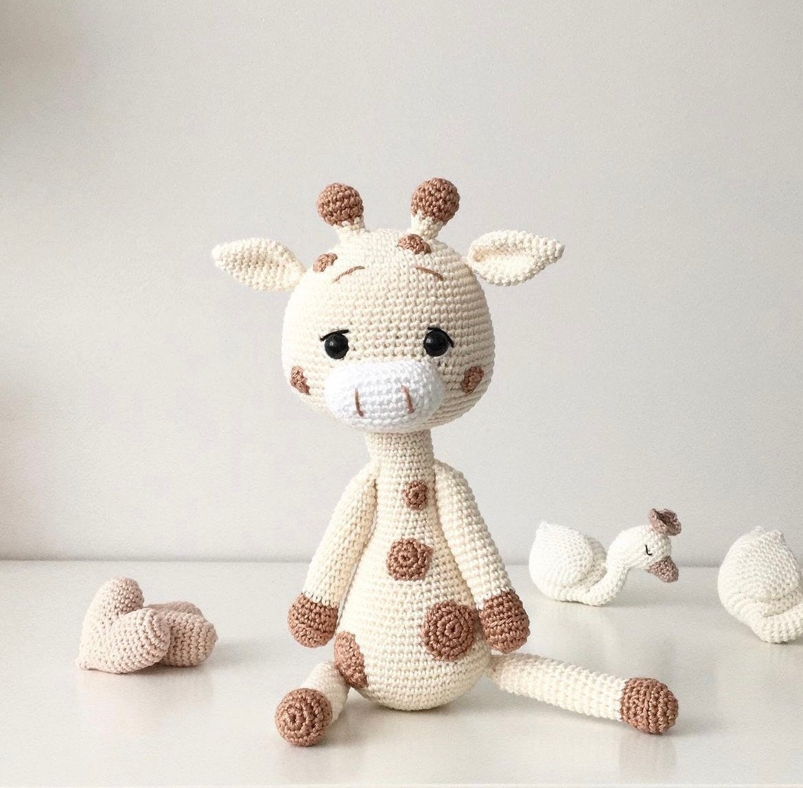 Crochet Giraffe Amigurumi: Organic Cotton Baby Toy