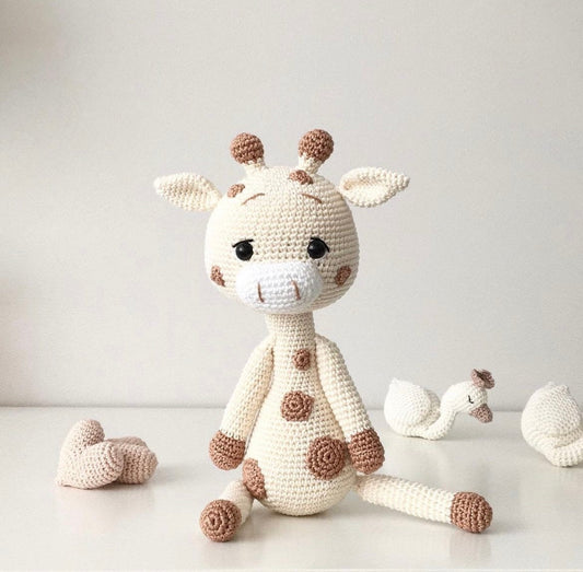 Crochet Giraffe Amigurumi: Organic Cotton Baby Toy