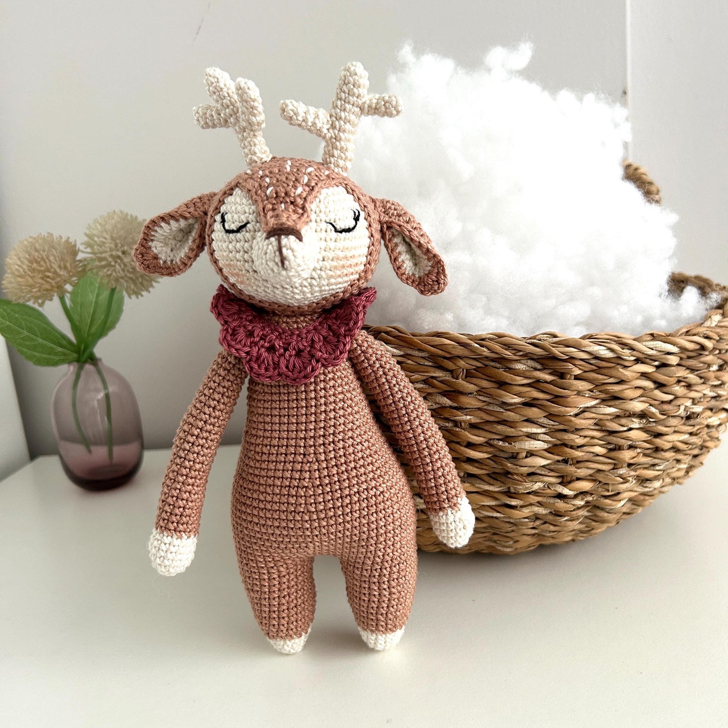Crochet Deer Amigurumi: Organic Cotton Baby Toy