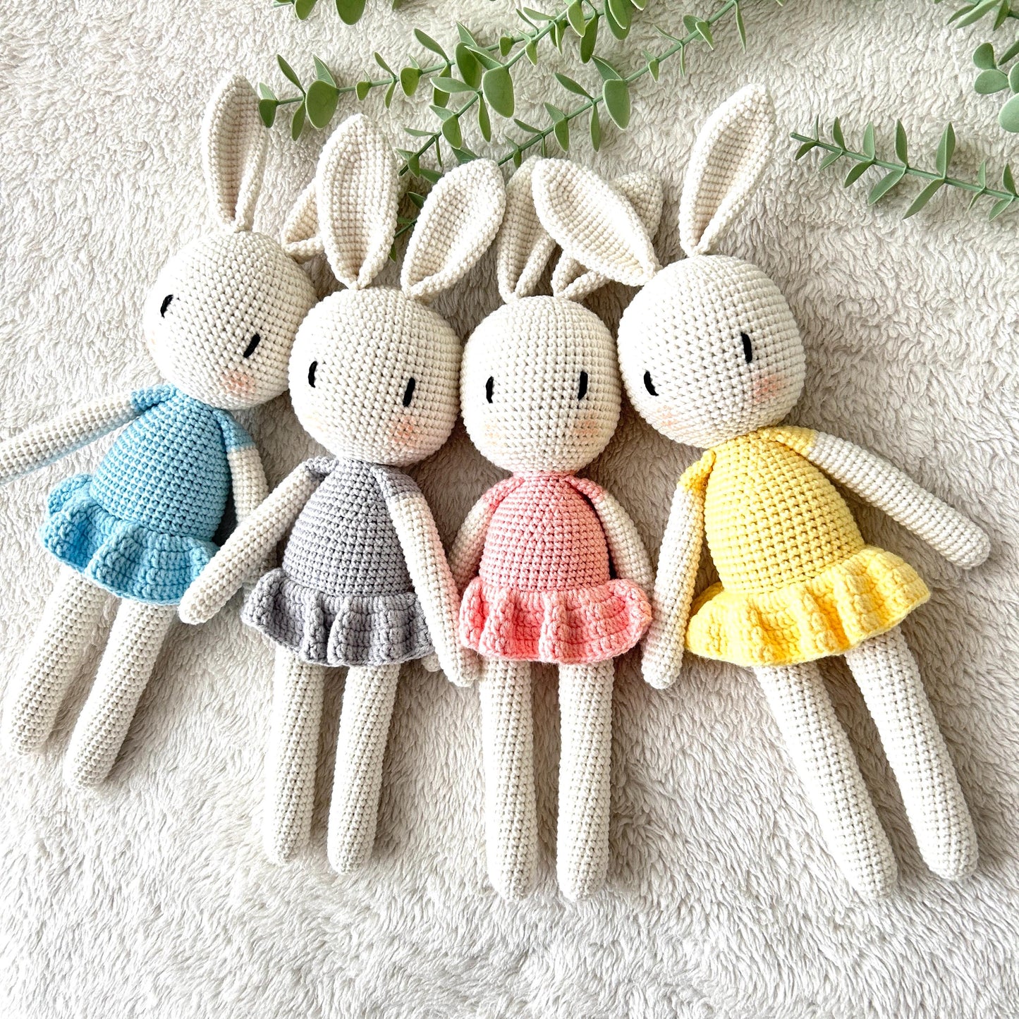Crochet Sleepy Bunny: Organic Cotton Amigurumi Plush