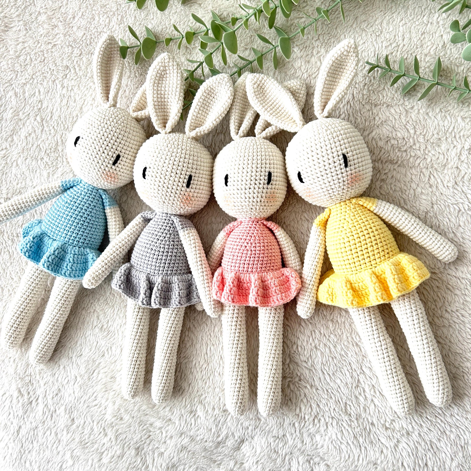 Crochet Sleepy Bunny: Organic Cotton Amigurumi Plush