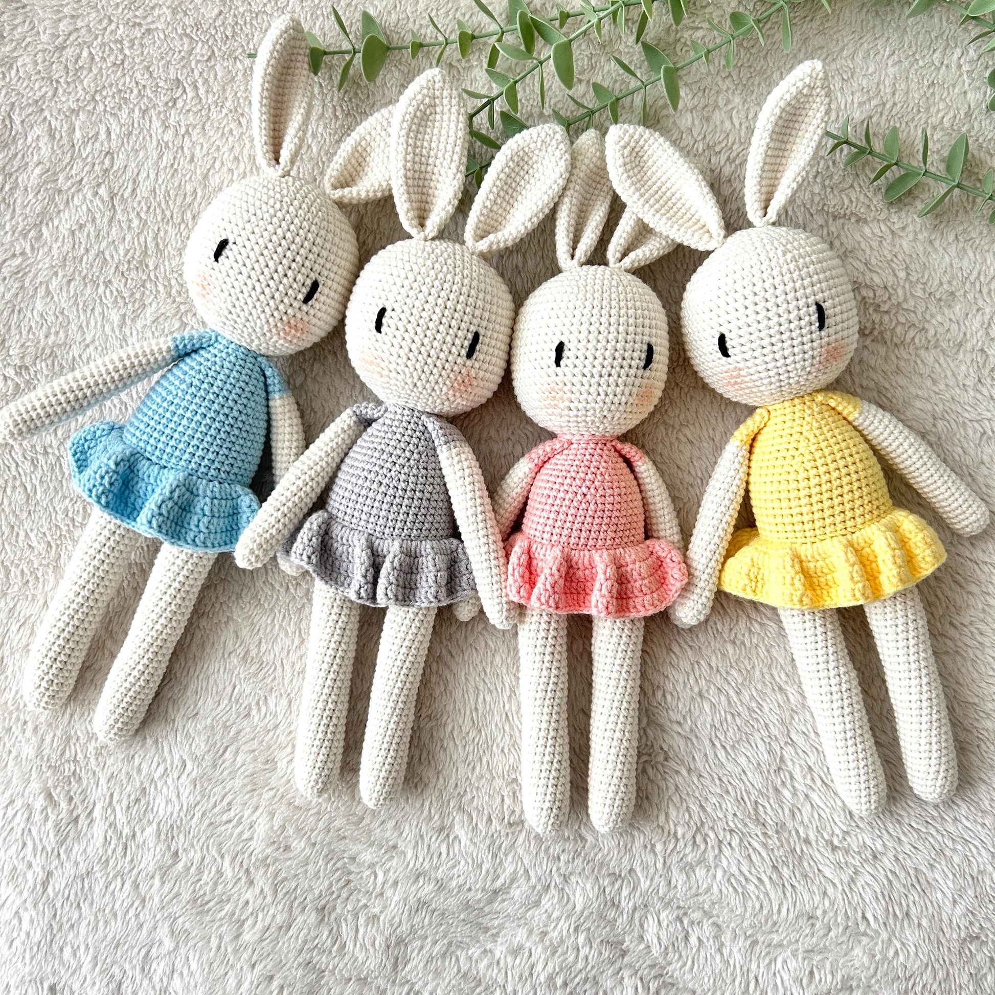 Crochet Sleepy Bunny: Organic Cotton Amigurumi Plush