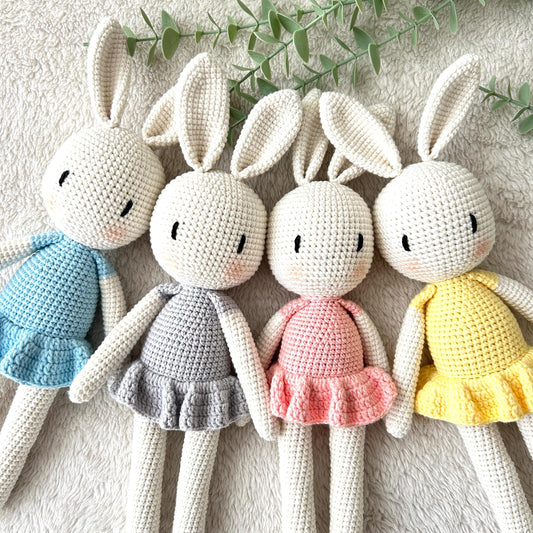 Crochet Sleepy Bunny: Organic Cotton Amigurumi Plush