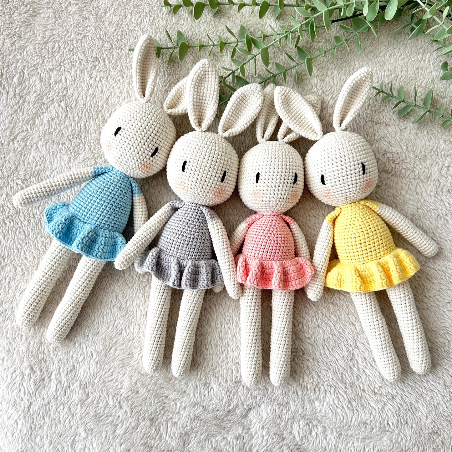 Crochet Sleepy Bunny: Organic Cotton Amigurumi Plush