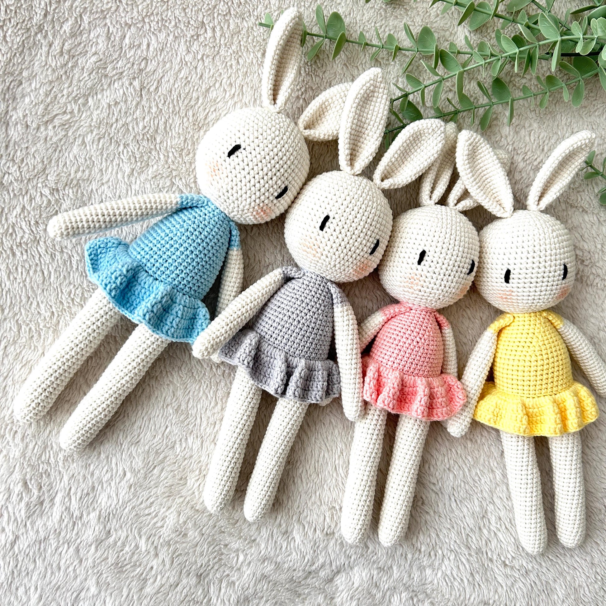 Crochet Sleepy Bunny: Organic Cotton Amigurumi Plush
