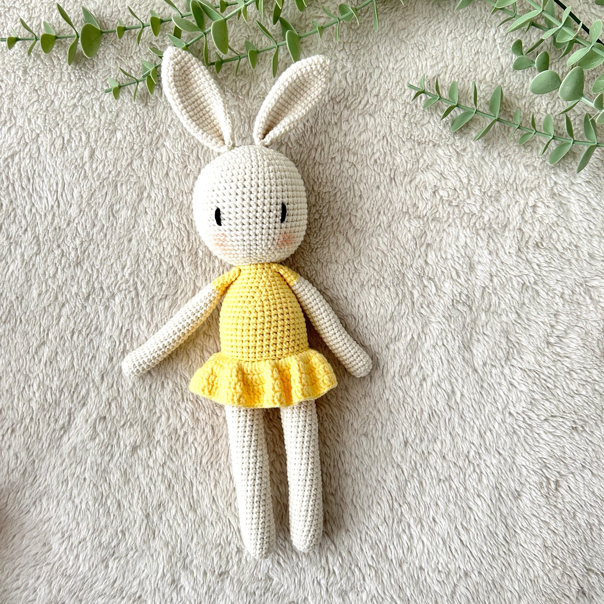 Crochet Sleepy Bunny: Organic Cotton Amigurumi Plush