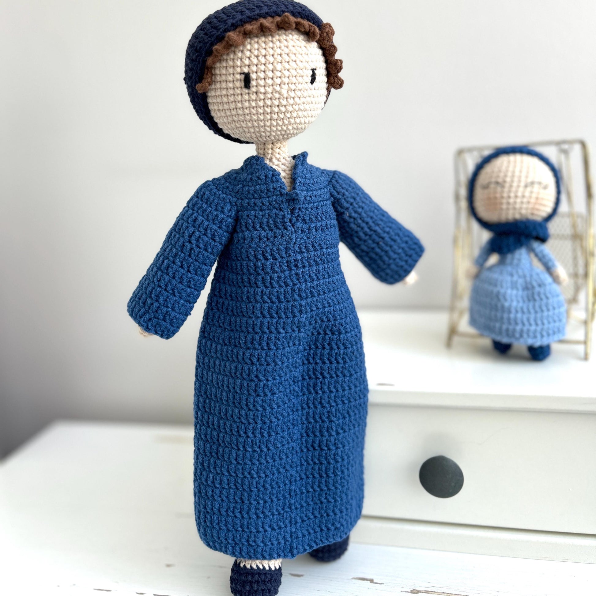 Crochet Muslim Doll Set: Handmade Cotton Amigurumi Ramadan Gift