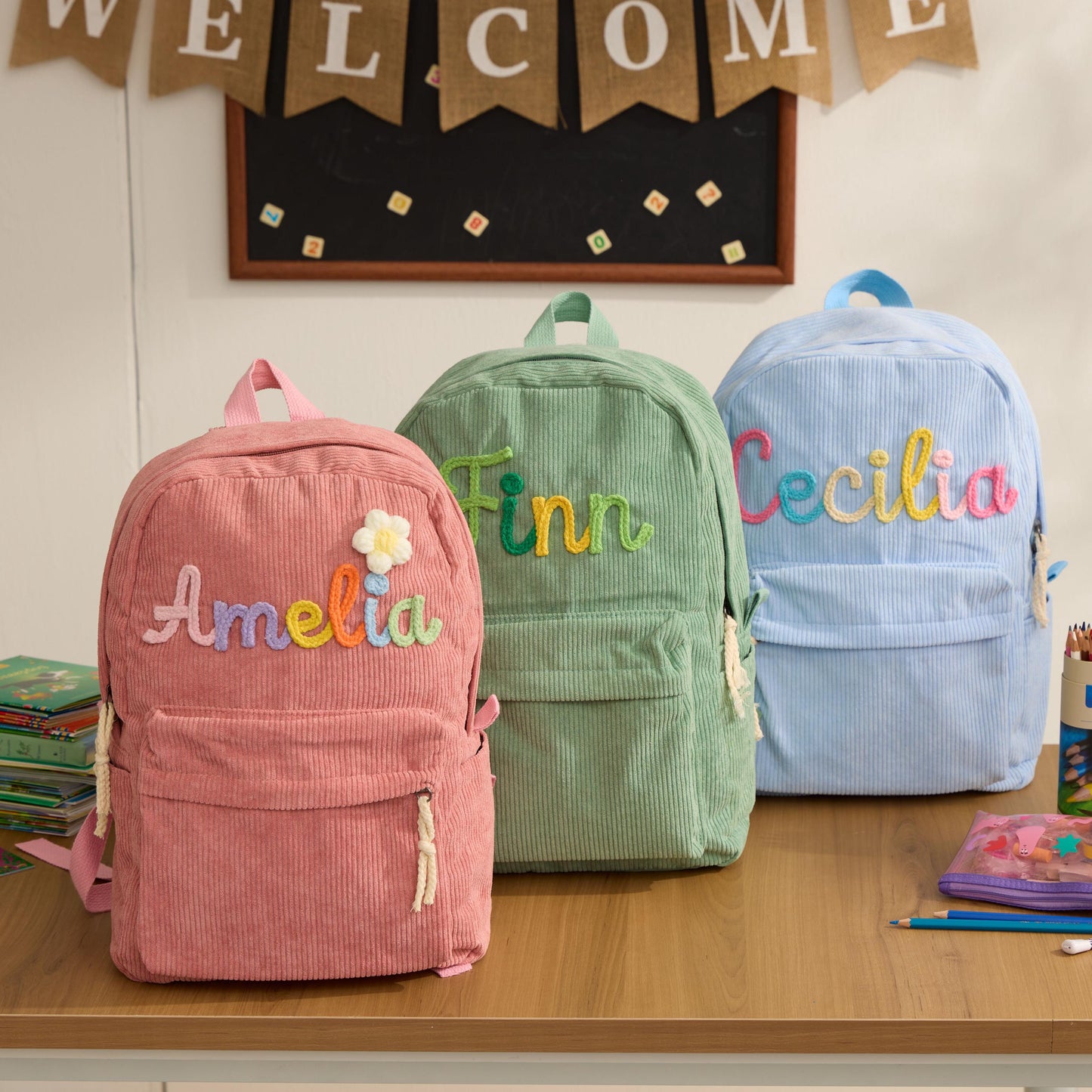 Custom Embroidered Name Backpack: Personalized School Bag,Back to School Kid Gift,Preschool School Bag, Backpack With Name, Birthday Gift