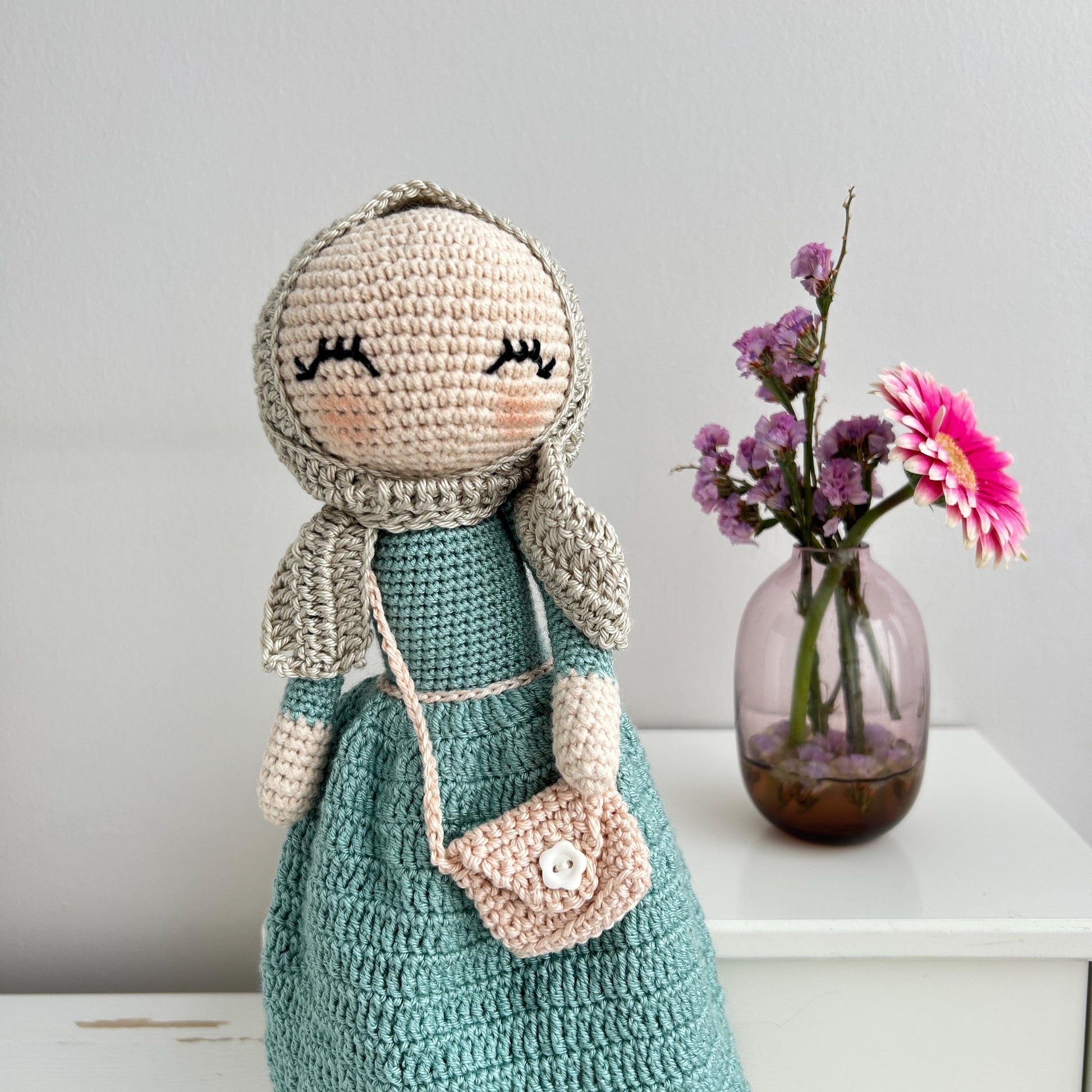 Handmade Crochet Muslim Doll with Hijab: Ramadan/Eid Gift