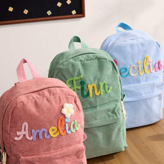 Custom Embroidered Name Backpack: Personalized School Bag for Kids