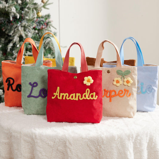 Personalized Name Tote Handbag: Custom Children's Gift,Custom Name Tote Handbag,Baby Shower Gifts, Children's name handbags,Christmas Gift