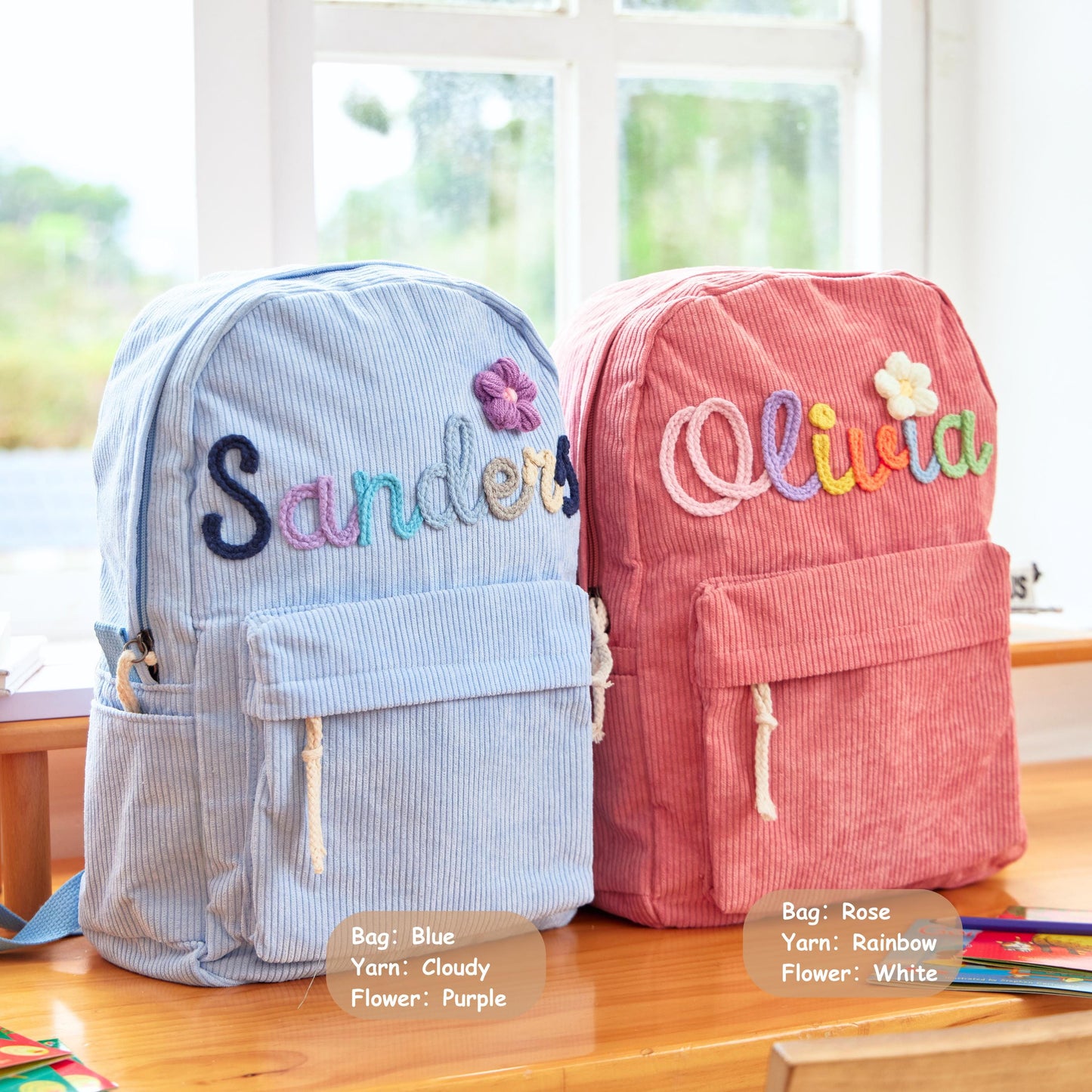 Custom Embroidered Name Backpack: Personalized School Bag,Back to School Kid Gift,Preschool School Bag, Backpack With Name, Christmas Gift