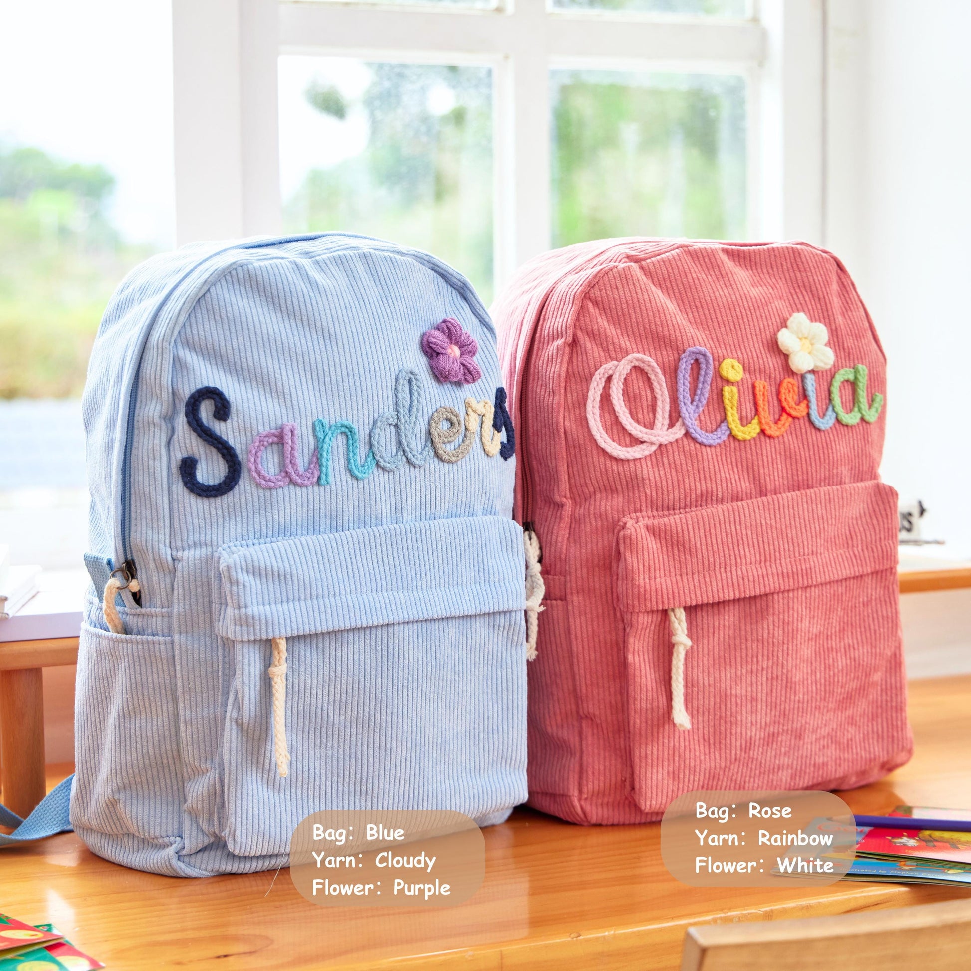 Custom Embroidered Name Backpack: Personalized School Bag,Back to School Kid Gift,Preschool School Bag, Backpack With Name, Christmas Gift