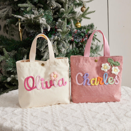 Personalized Name Tote Handbag: Custom Children's Gift,Custom Name Tote Handbag,Baby Shower Gifts, Children's name handbags,Christmas Gift