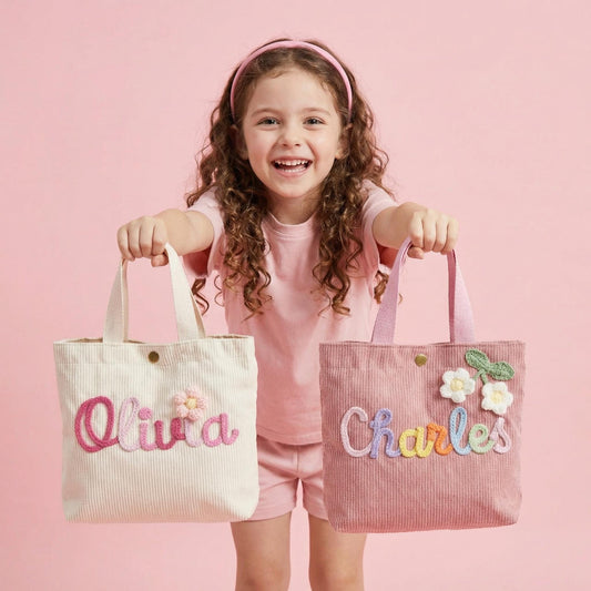 Personalized Name Tote Handbag: Custom Children's Gift,Custom Name Tote Handbag,Baby Shower Gifts, Children's name handbags,Easter Gift
