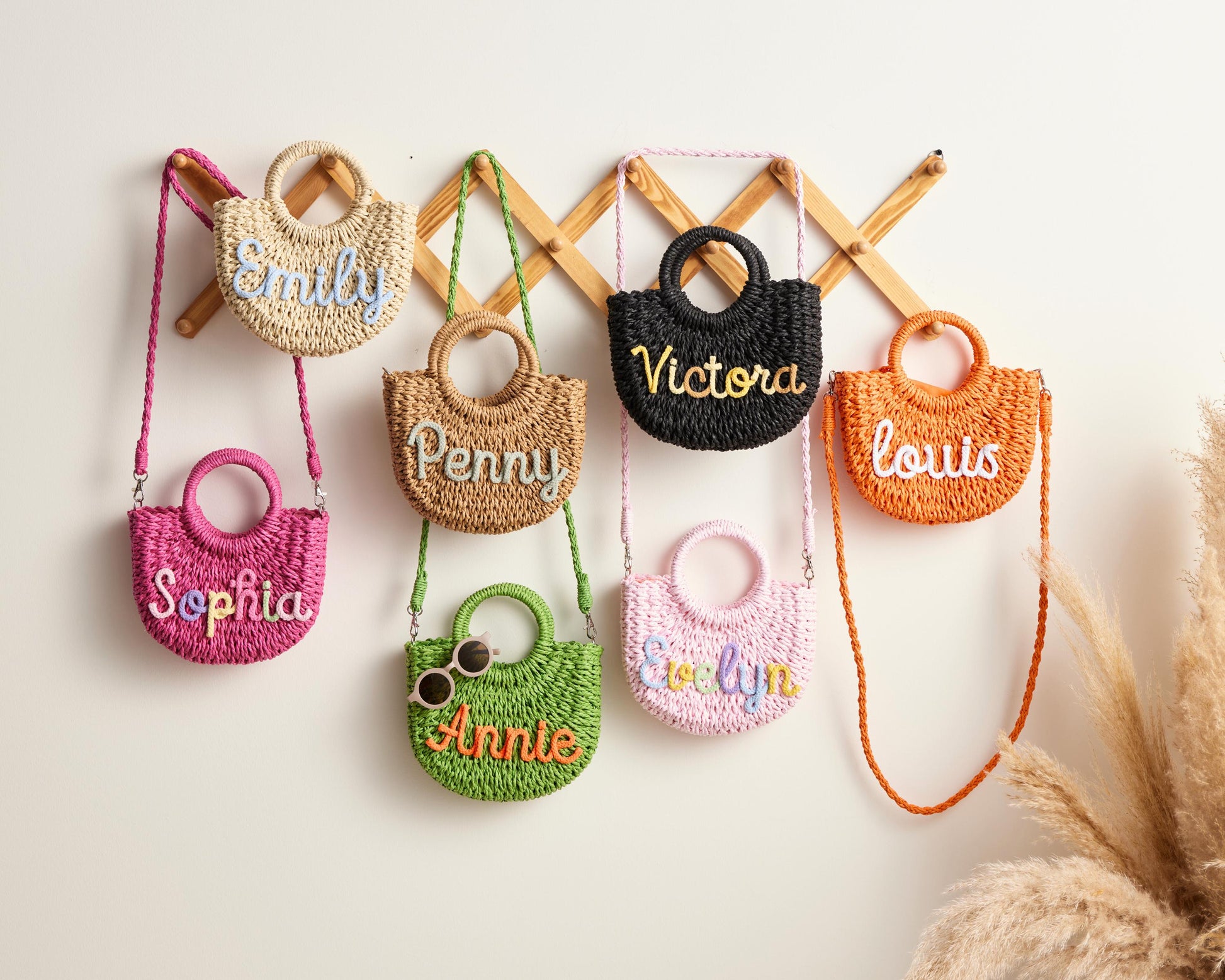 Custom Beach Straw Crossbody Bag,Personalized Beach Bag,Custom Straw Handbag,Custom Name Straw Bag,Handwoven Straw Bag,Easter Gift