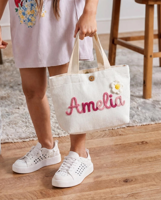 Personalized Name Tote Handbag: Custom Children's Gift,Custom Name Tote Handbag,Baby Shower Gifts, Children's name handbags,Mothers Day Gift