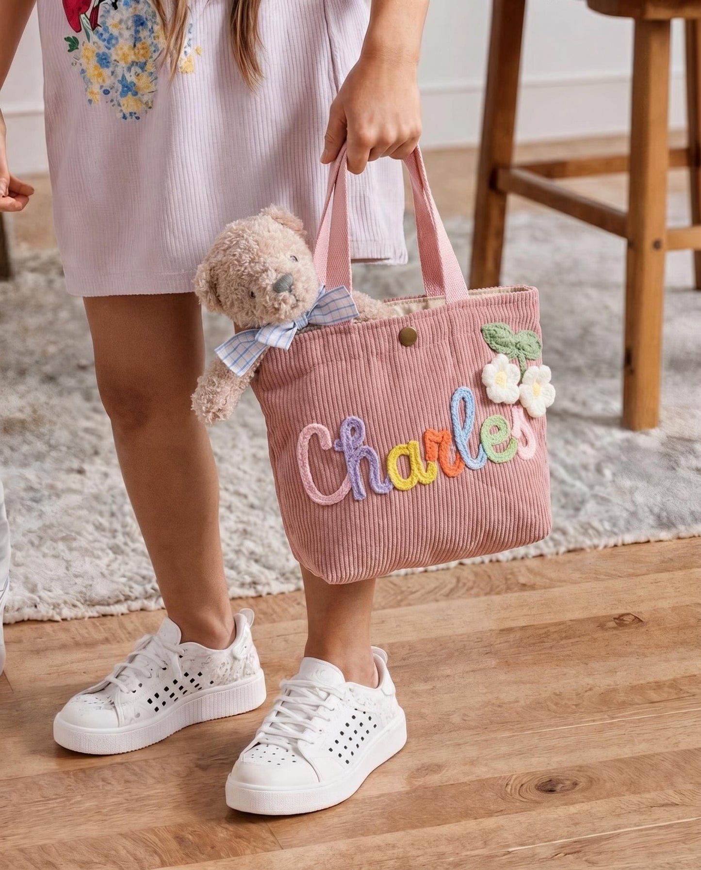 Personalized Name Tote Handbag: Custom Children's Gift,Custom Name Tote Handbag,Baby Shower Gifts, Children's name handbags,Mothers Day Gift