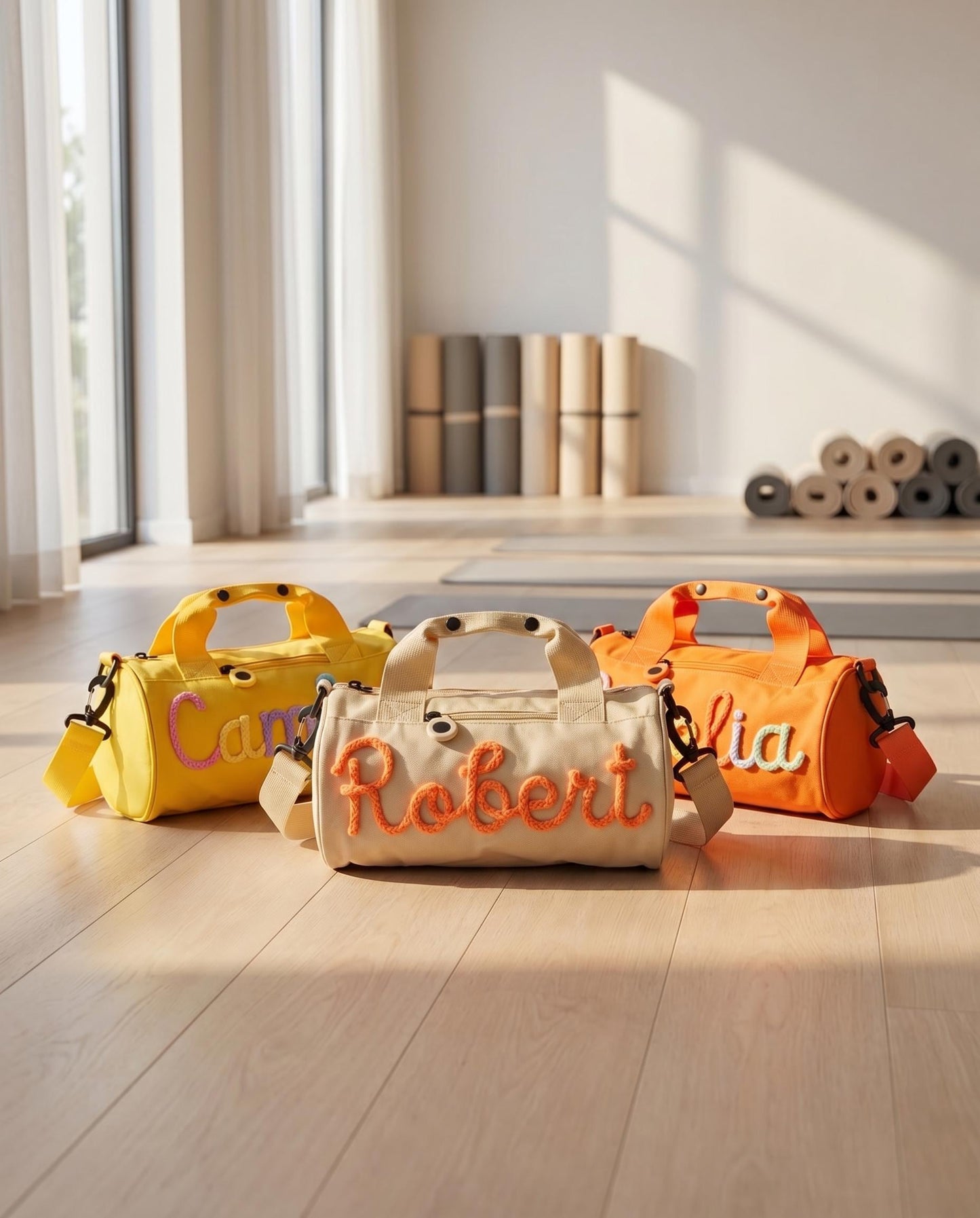 Custom Name Travel & Yoga Handbag: Custom Kids Handbag,Custom Name Tote Handbag,Baby Shower Gifts, Custom Travel Bag,Custom Yoga Bag