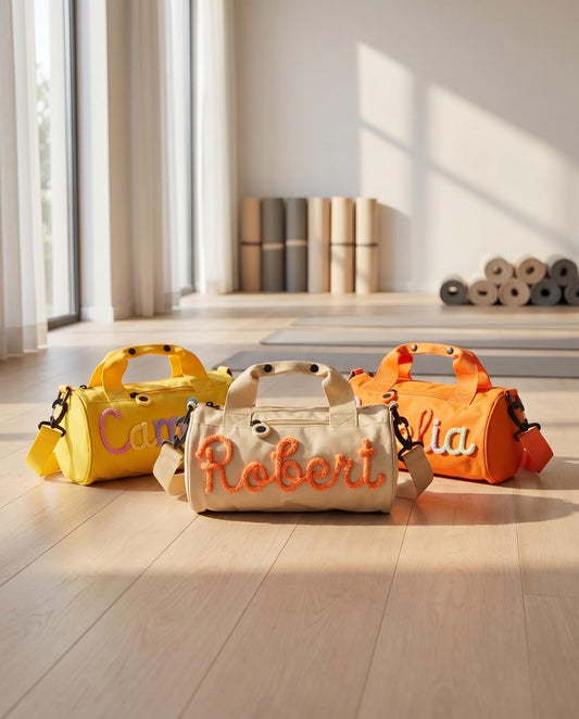 Custom Name Travel & Yoga Handbag: Custom Kids Handbag,Custom Name Tote Handbag,Baby Shower Gifts, Custom Travel Bag,Custom Yoga Bag