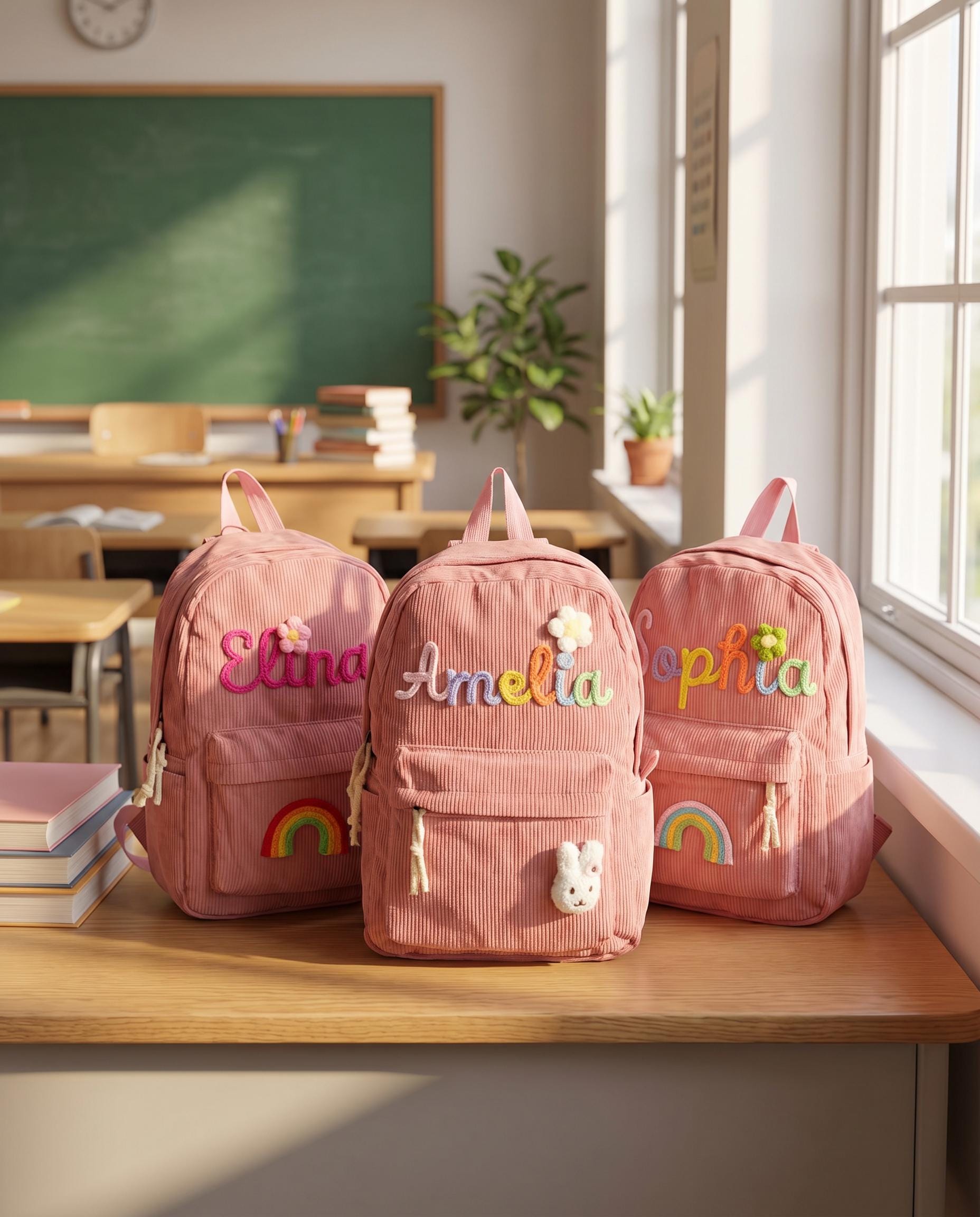 Custom Embroidered Name Backpack: Personalized School Bag,Back to School Kid Gift,Preschool School Bag, Backpack With Name, Christmas Gift