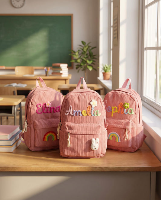 Custom Embroidered Name Backpack: Personalized School Bag,Back to School Kid Gift,Preschool School Bag, Backpack With Name, Christmas Gift