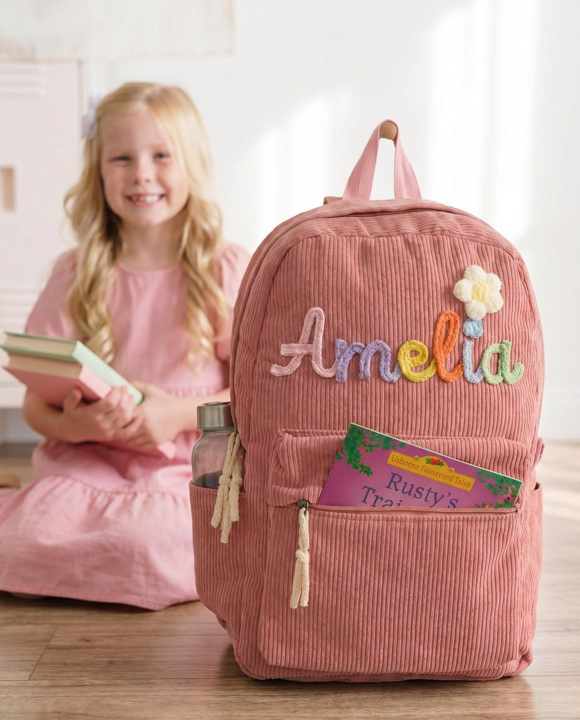 Custom Embroidered Name Backpack: Personalized School Bag,Back to School Kid Gift,Preschool School Bag, Backpack With Name, Christmas Gift