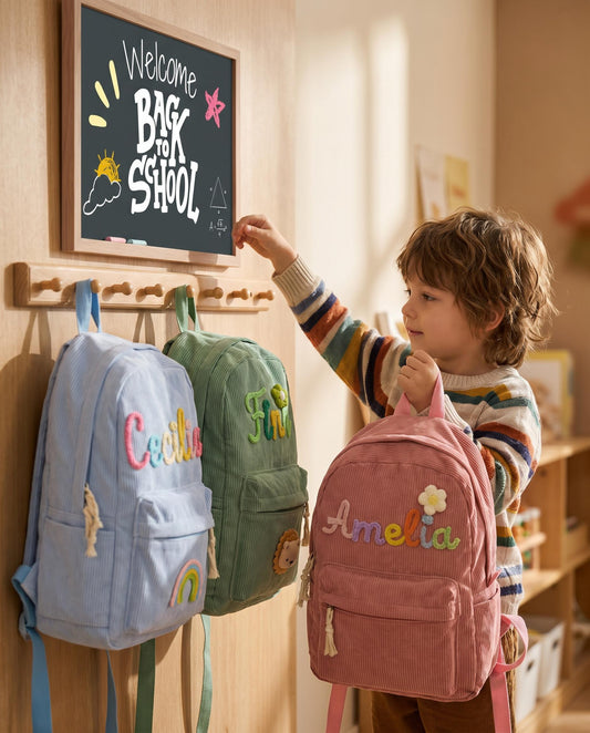 Custom Embroidered Name Backpack: Personalized School Bag,Back to School Kid Gift,Preschool School Bag, Backpack With Name, Christmas Gift