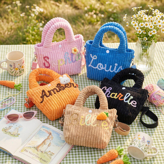 Custom Name Crossbody bag: Custom Children's tote bag,Custom Name Tote Handbag,Baby Shower Gifts, Children's name handbags,Easter Gift