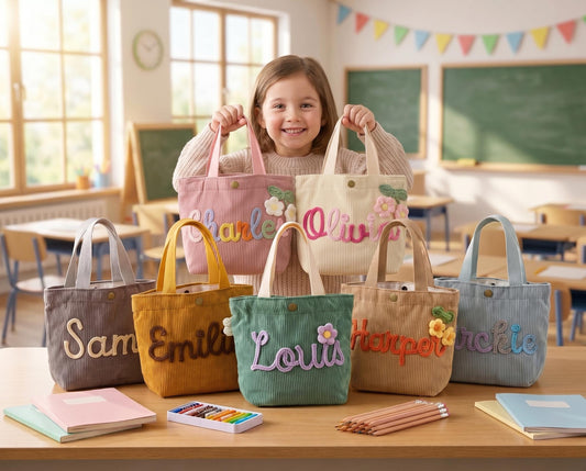 Personalized Name Tote Handbag: Custom Children's Gift,Custom Name Tote Handbag,Baby Shower Gifts, Children's name handbag,Back to School