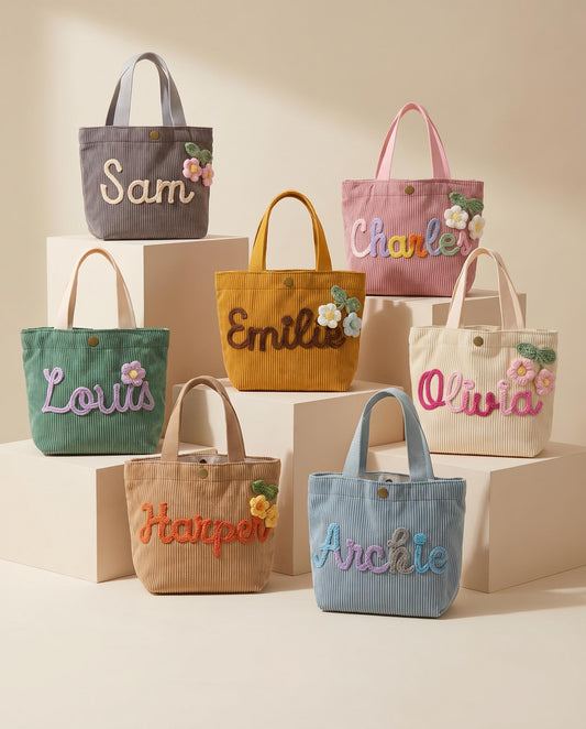 Personalized Name Handbag: Custom Children's Gift,Custom Name Handbag,Baby Shower Gifts, School Children's handbags,Back to School
