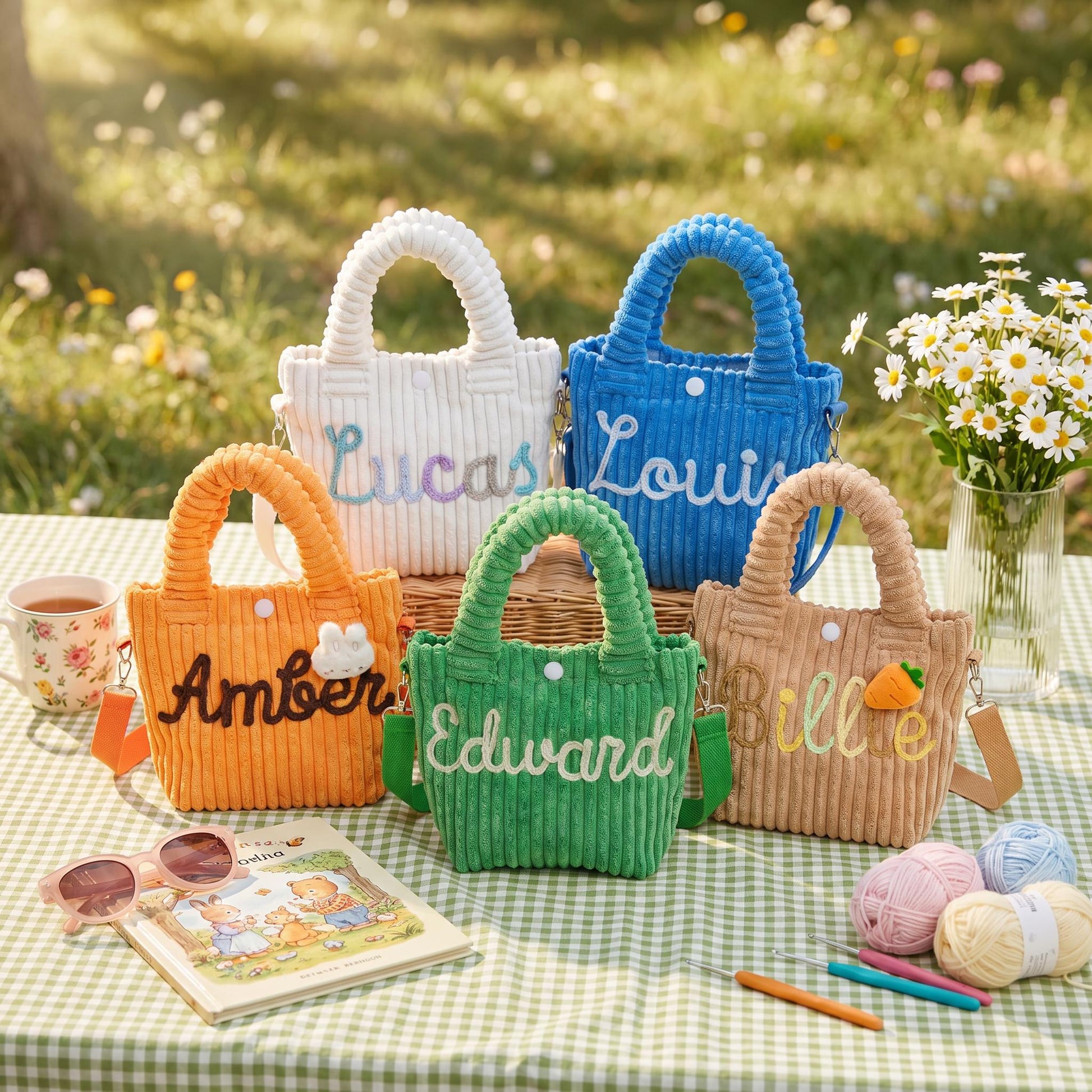 Custom Name Crossbody bag: Custom Children's tote bag,Custom Name Tote Handbag,Baby Shower Gifts, Children's name handbags,Easter Gift