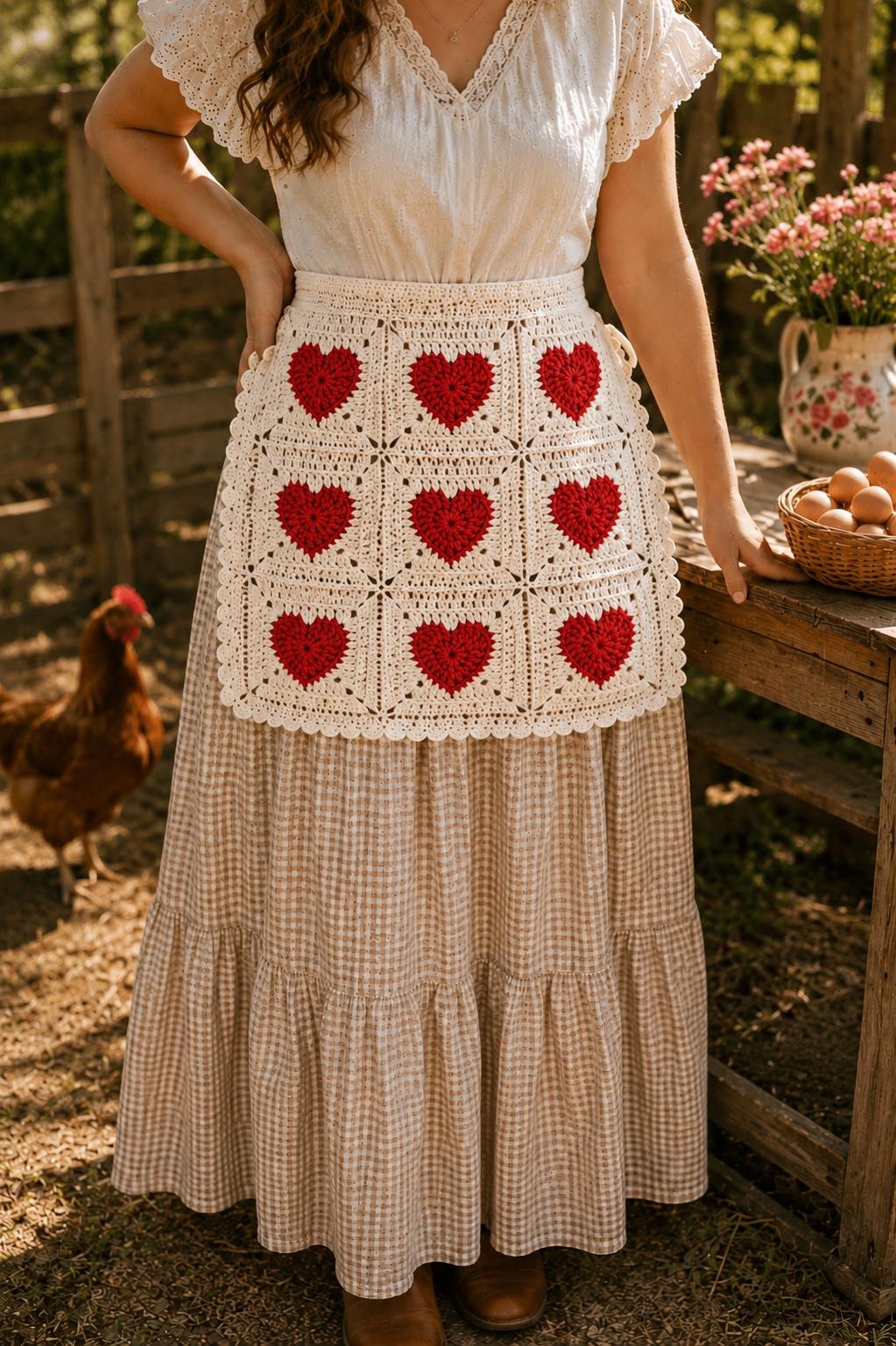 The Viral Heart-Patterned Apron