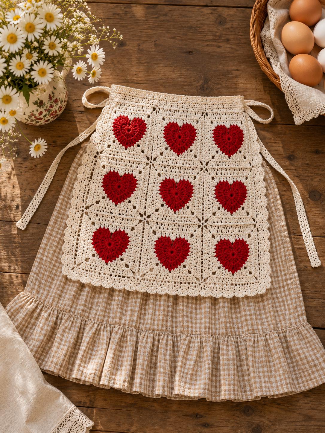 The Viral Heart-Patterned Apron